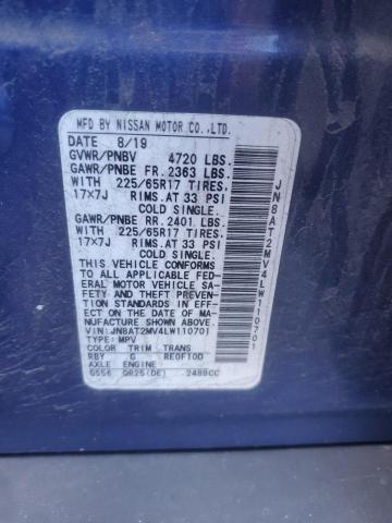 2020 NISSAN ROGUE S #3305300337