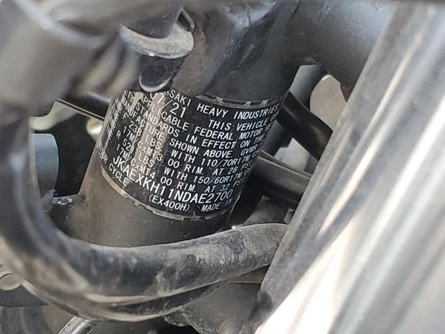 2022 KAWASAKI NINJA 400 JKAEXKH11NDAE2700