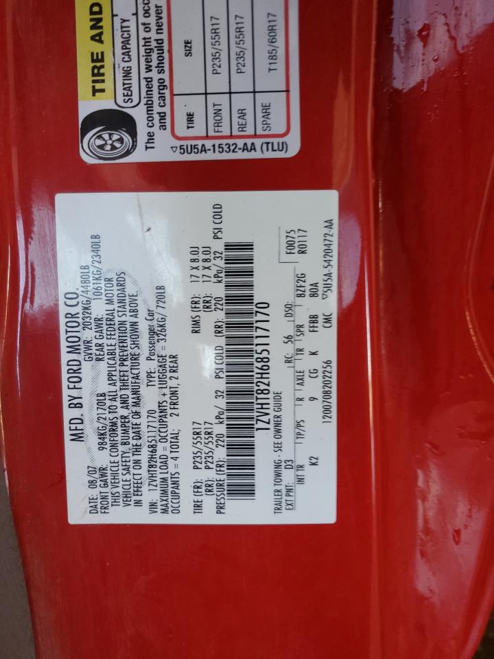 Lot #3311501232 2008 FORD MUSTANG GT