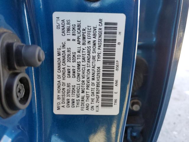 2014 HONDA CIVIC EX - 2HGFB2F89EH529304