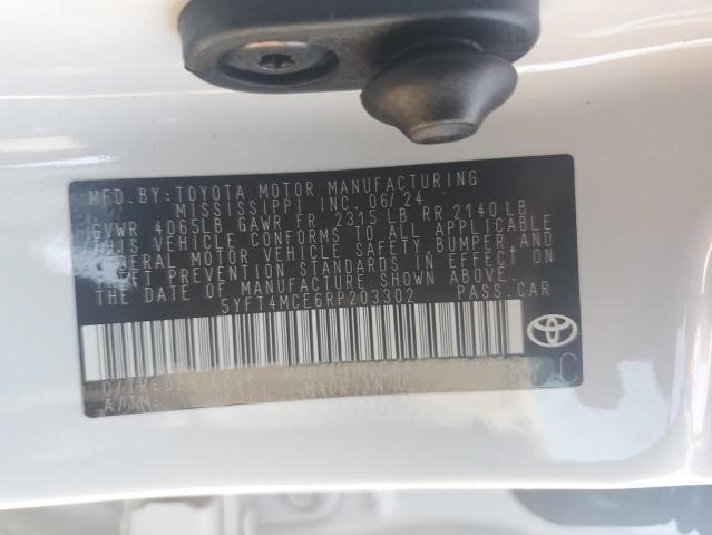 2024 TOYOTA COROLLA XS 5YFT4MCE6RP203302