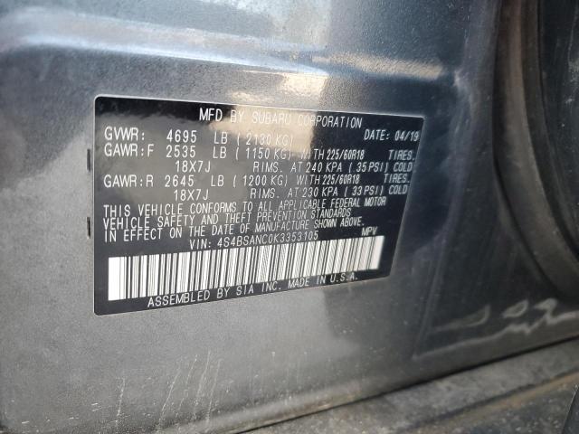 2019 SUBARU OUTBACK 2. - 4S4BSANC0K3353105