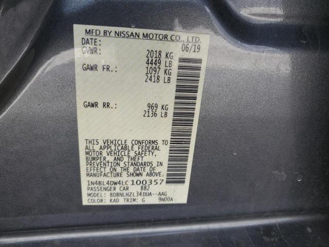 2020 NISSAN ALTIMA SV - 1N4BL4DW4LC100357