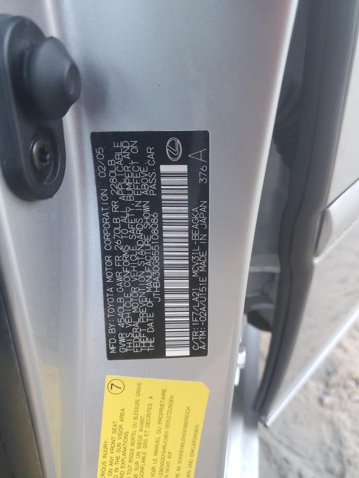 Lot #3282389300 2005 LEXUS ES 330