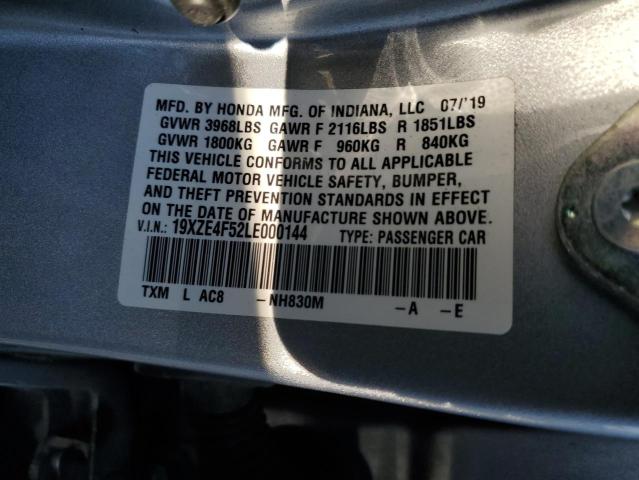 2020 HONDA INSIGHT EX 19XZE4F52LE000144