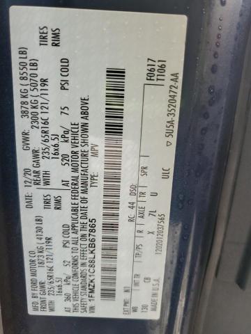 2020 FORD TRANSIT T- - 1FMZK1C88LKB67865