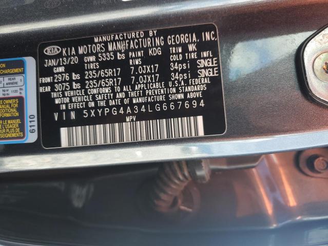 2020 KIA SORENTO L - 5XYPG4A34LG667694