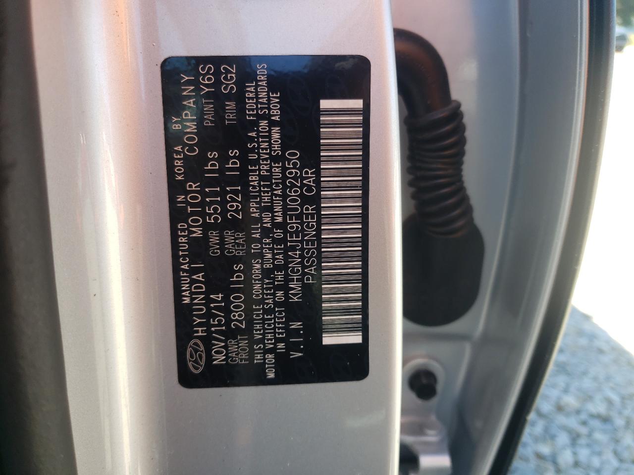 HYUNDAI GENESIS 3.8L