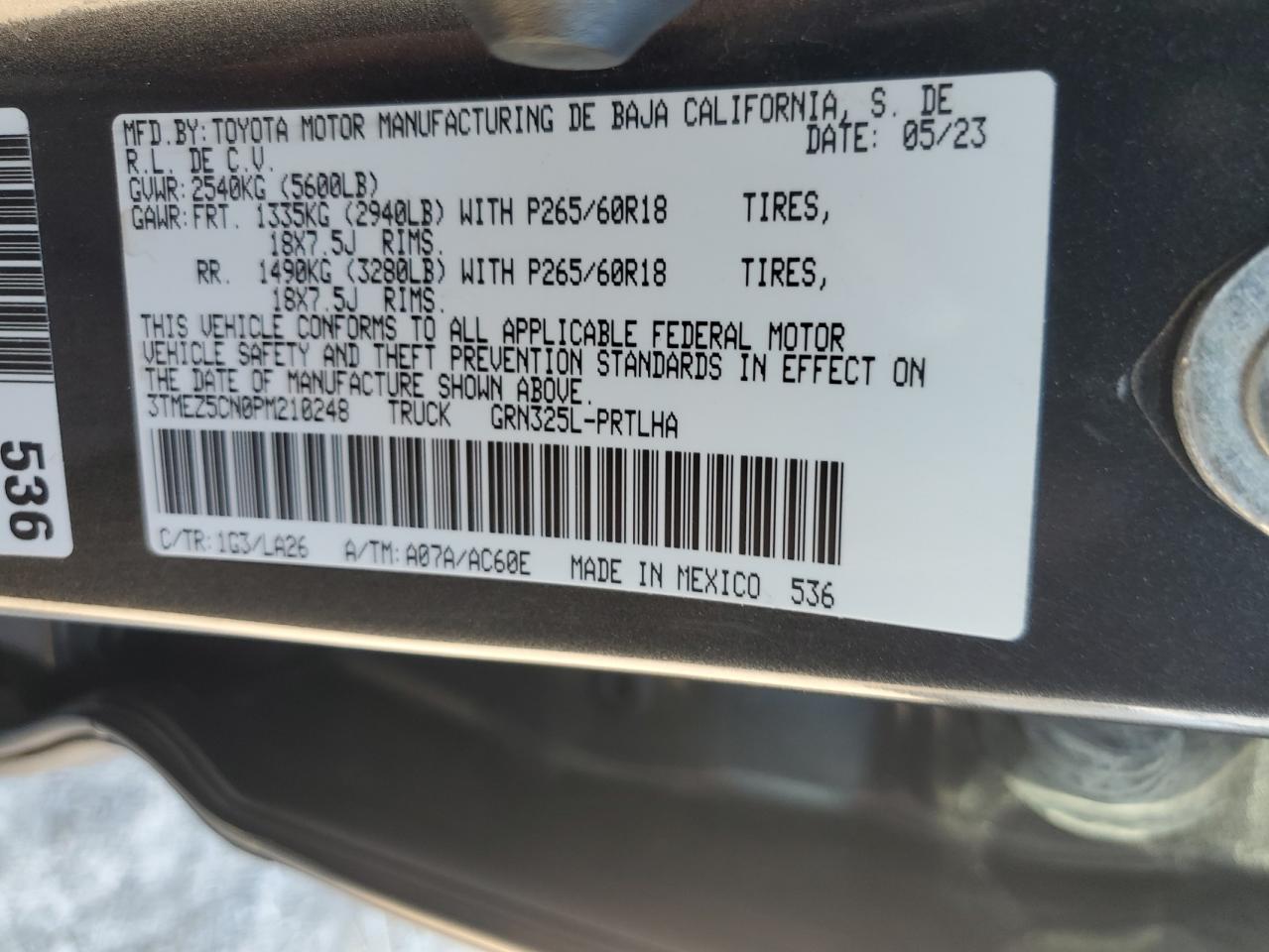 TOYOTA TACOMA DOUBLE CAB