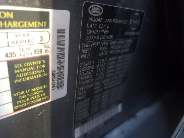 2016 LAND ROVER RANGE ROVE - SALWR2KF4GA110382