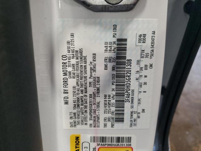 2016 FORD FUSION SE - 3FA6P0HD5GR201308