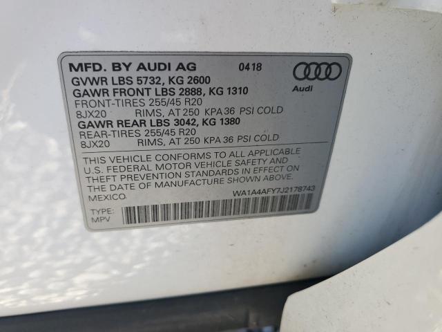 2018 AUDI SQ5 PREMIU WA1A4AFY7J2178743