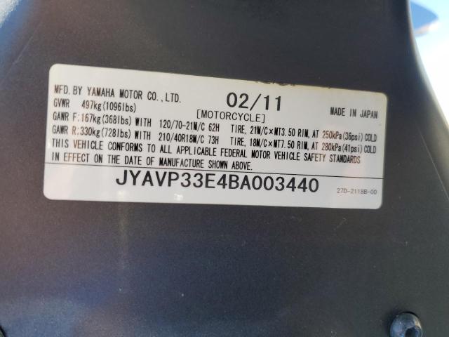 2011 YAMAHA XVS1300 CU JYAVP33E4BA003440