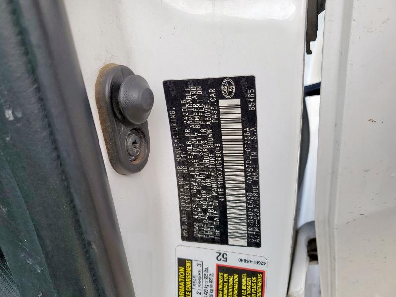 2018 TOYOTA CAMRY L 4T1B11HKXJU549048