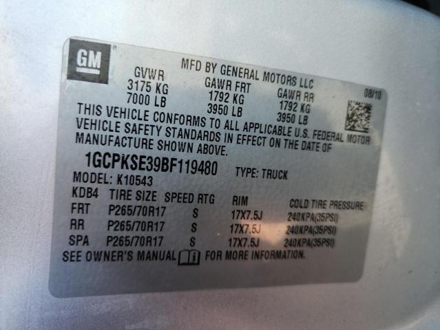 2011 CHEVROLET SILVERADO - 1GCPKSE39BF119480