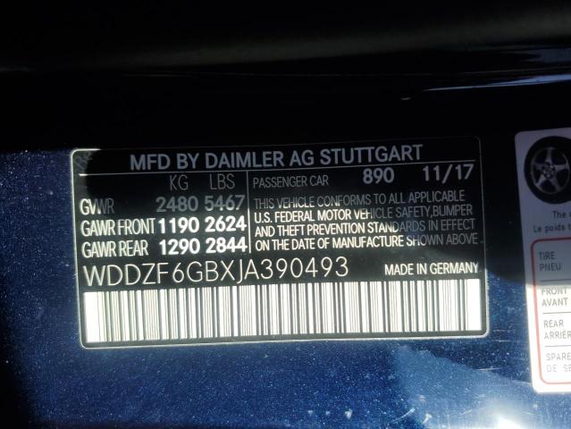 2018 MERCEDES-BENZ E 400 4MAT - WDDZF6GBXJA390493