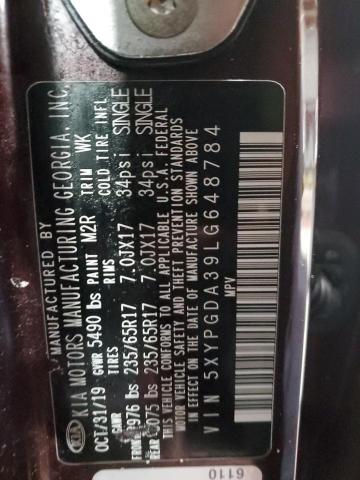 2020 KIA SORENTO #3301710398