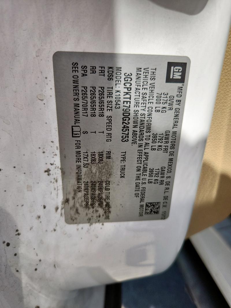 2013 CHEVROLET SILVRDO LT - 3GCPKTE79DG245753