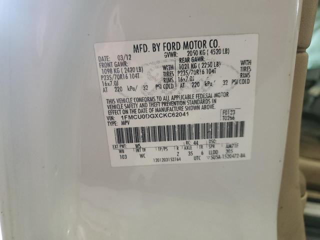 2012 FORD ESCAPE XLT - 1FMCU0DGXCKC62041