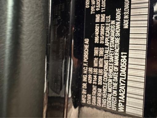 2020 PORSCHE CAYENNE - WP1AA2AY7LDA05841