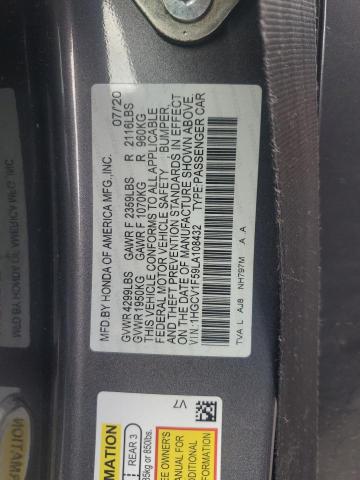 2020 HONDA ACCORD EXL #3308199291