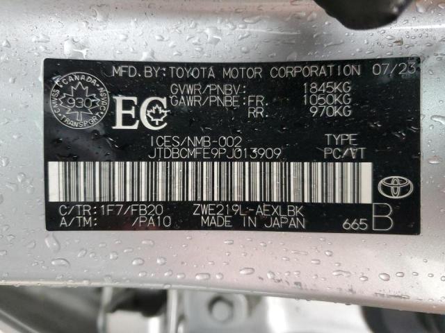 2023 TOYOTA COROLLA LE JTDBCMFE9PJ013909