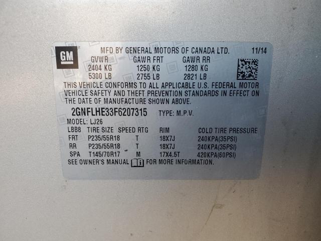 2015 CHEVROLET EQUINOX LTZ #3284717966