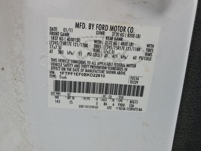 2011 FORD F150 - 1FTPF1EF0BKD22810