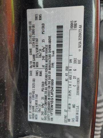 2018 FORD F150 SUPER - 1FTEW1EG1JFD41809