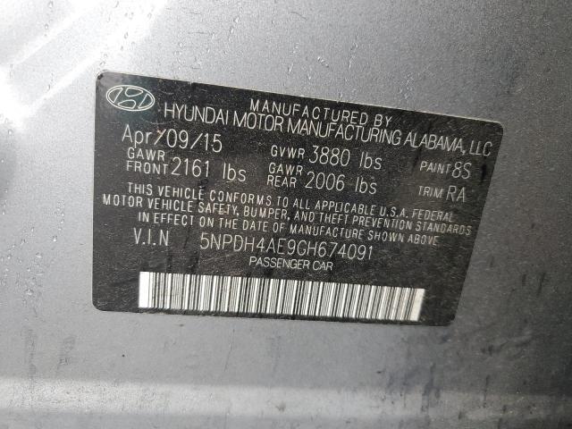 2016 HYUNDAI ELANTRA SE 5NPDH4AE9GH674091