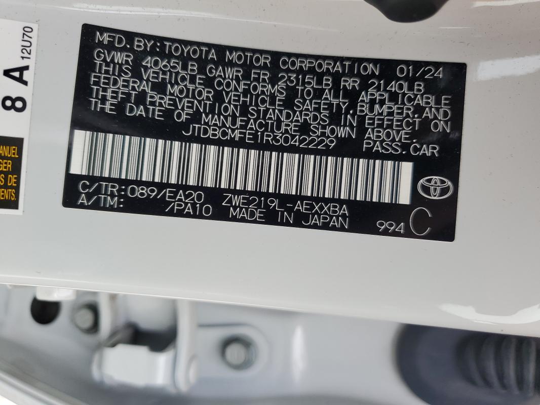 2024 TOYOTA COROLLA LE JTDBCMFE1R3042229