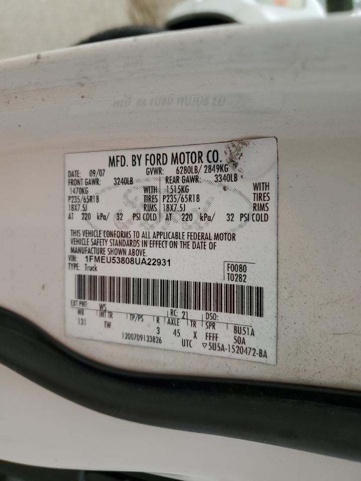 Lot #3276473664 2008 FORD EXPLORER SPORT TRAC LIMITED