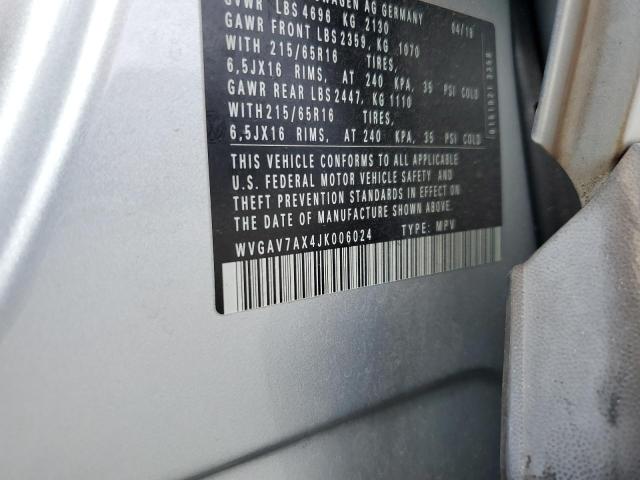 2018 VOLKSWAGEN TIGUAN LIM WVGAV7AX4JK006024
