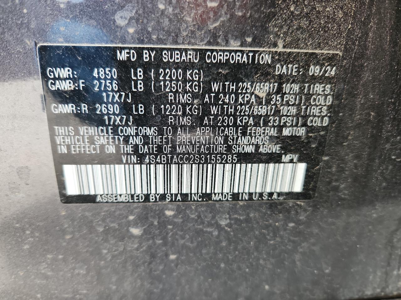 SUBARU OUTBACK PREMIUM