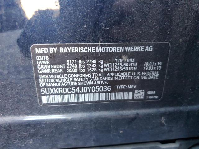 2018 BMW X5 XDRIVE3 #3294215291