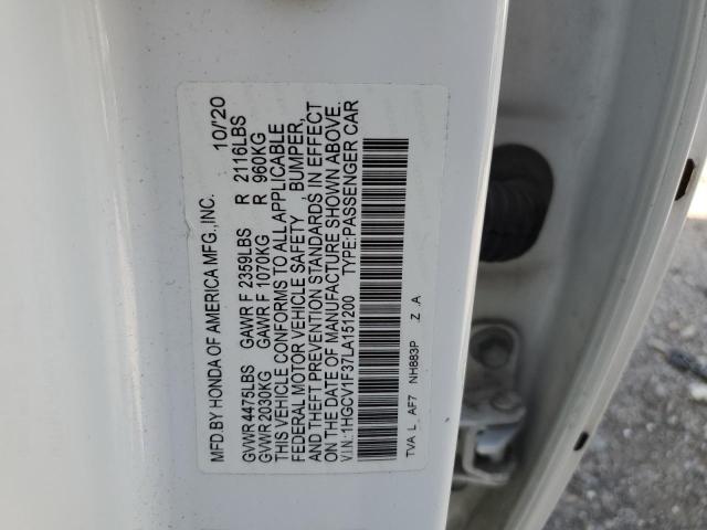 2020 HONDA ACCORD SPO #3293612400