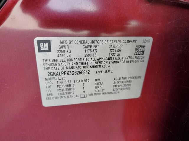 2016 GMC TERRAIN SL 2GKALPEK3G6266942