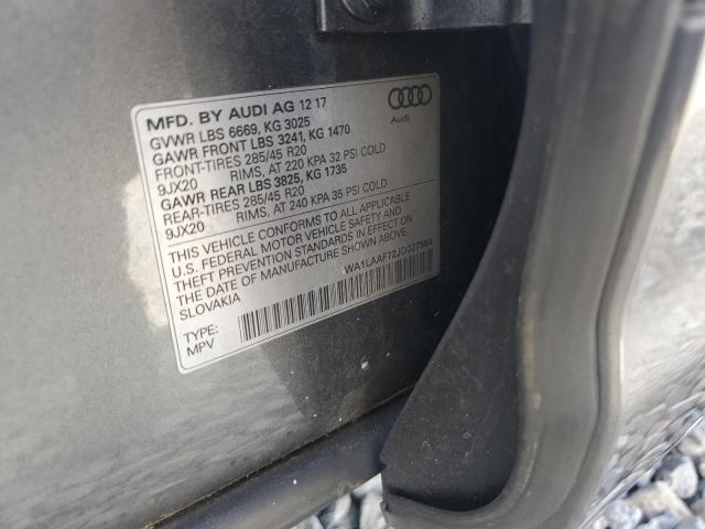 2018 AUDI Q7 PREMIUM WA1LAAF72JD027564