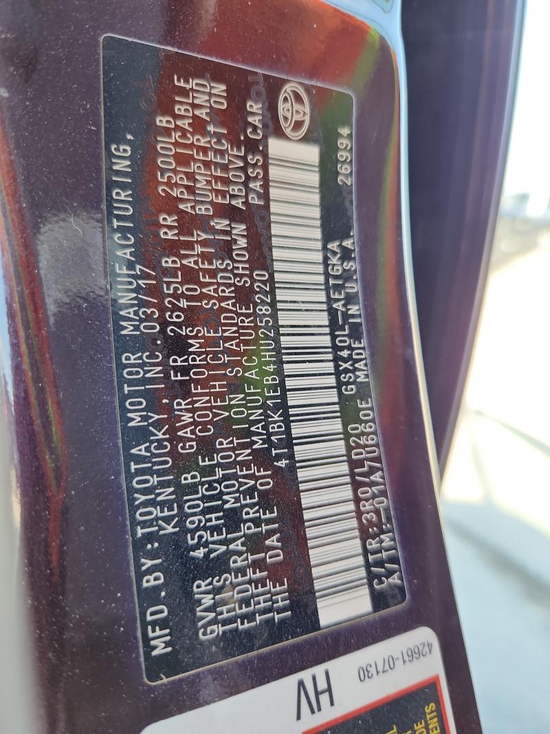 2017 TOYOTA AVALON XLE #3302935644