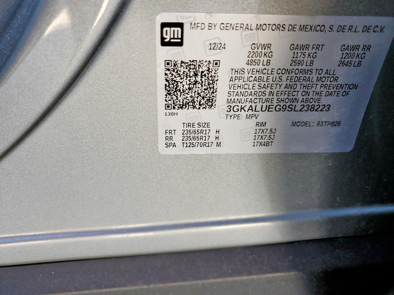 GMC TERRAIN ELEVATION