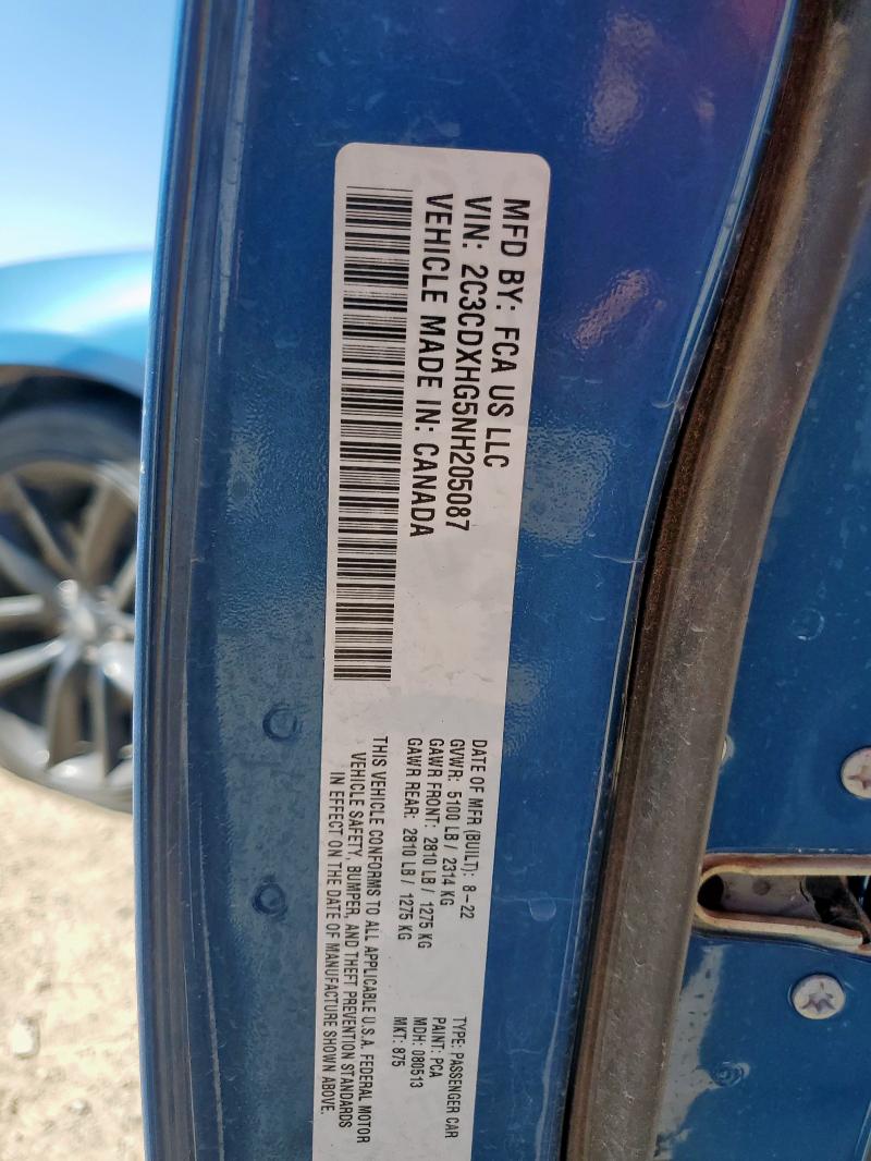 2022 DODGE CHARGER GT 2C3CDXHG5NH205087