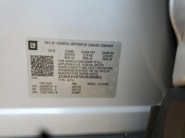 2018 CHEVROLET EQUINOX PR - 2GNAXVEV0J6300851