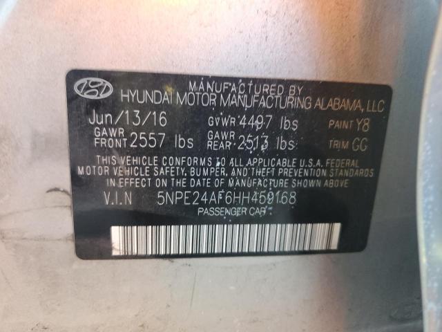 2017 HYUNDAI SONATA SE 5NPE24AF6HH459168