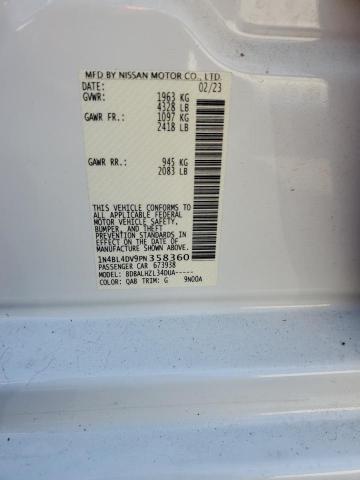 2023 NISSAN ALTIMA SV 1N4BL4DV9PN358360