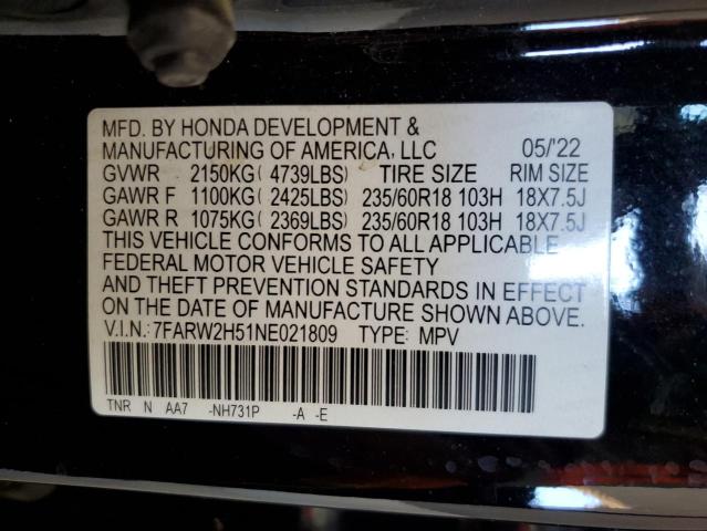 2022 HONDA CR-V EX - 7FARW2H51NE021809