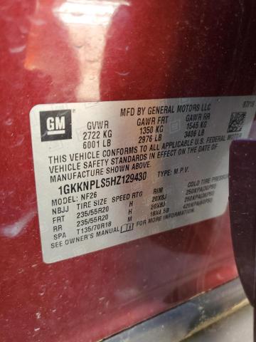 2017 GMC ACADIA DEN - 1GKKNPLS5HZ129430