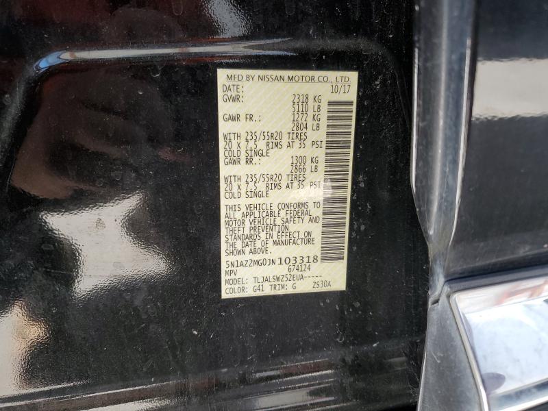 2018 NISSAN MURANO S - 5N1AZ2MG0JN103318