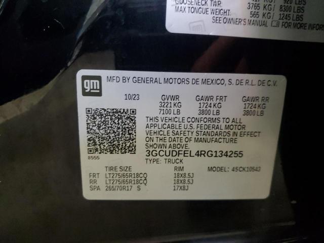 2024 CHEVROLET SILVERADO - 3GCUDFEL4RG134255