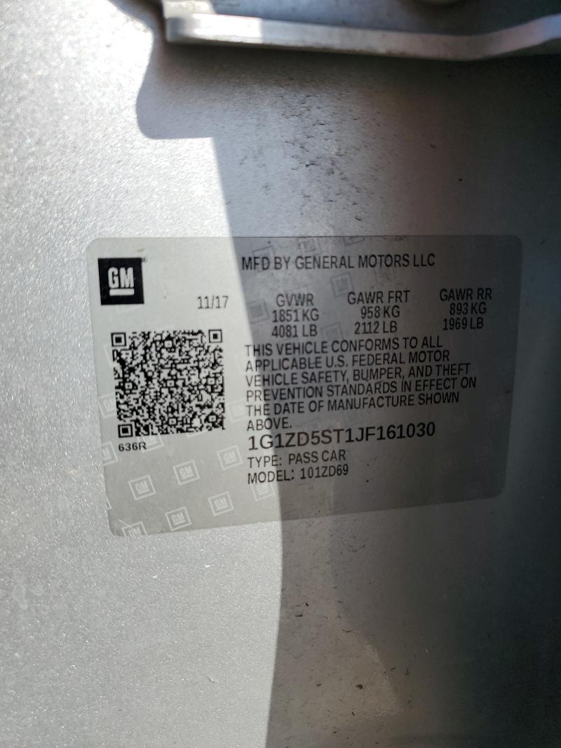 2018 CHEVROLET MALIBU LT - 1G1ZD5ST1JF161030