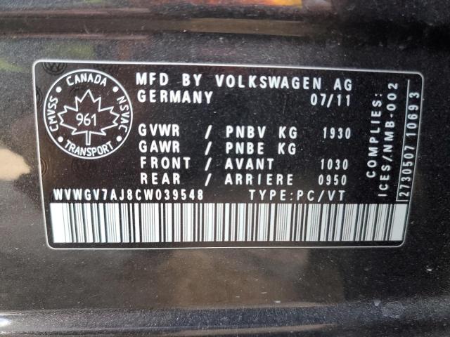 2012 VOLKSWAGEN GTI - WVWGV7AJ8CW039548
